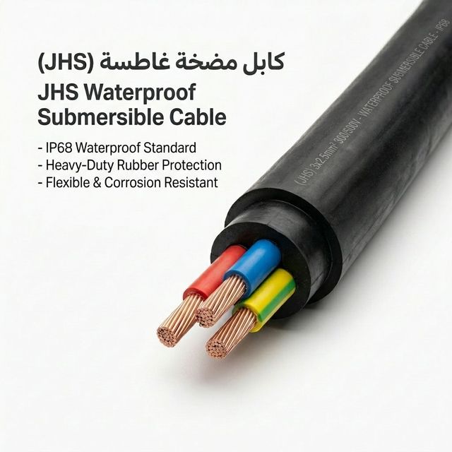 Heavy Duty 450 750V Waterproof Rubber Sheathed Flexible Submersible Pump Power Cable High Conductivity JHS Cable