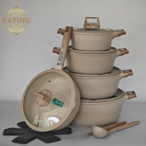 Juego de Batería de <span class=keywords><strong>Cocina</strong></span> de 15 Piezas Listo <span class=keywords><strong>para</strong></span> Enviar con Recubrimiento Cerámico Antiadherente Tipo Granito, <span class=keywords><strong>Ollas</strong></span> y Sartenes de Aluminio <span class=keywords><strong>para</strong></span> <span class=keywords><strong>Cocina</strong></span>, Apto <span class=keywords><strong>para</strong></span> Estufas de Inducción - Product Image 1