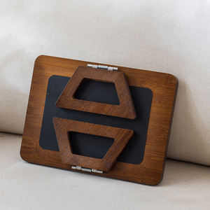 D5343 Nouveau <span class=keywords><strong>plateau</strong></span> pliable en bambou de style chinois, antidérapant, pour <span class=keywords><strong>canapé</strong></span>, table d'appoint, panier à eau, <span class=keywords><strong>plateau</strong></span> à fromage en bois, peu encombrant - Product Image 5