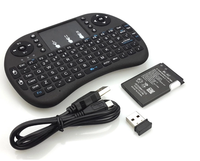 Keyboard Mini I8 Rii 2.4G Nirkabel dengan Lampu Latar, Air Mouse Touchpad I8