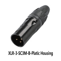 Connecteur audio XLR série 3 broches DIN mâle/femelle pour microphone, boîtier plastique et métal, plaqué or, IP67, courant nominal 10A