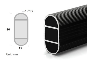 Asta per armadio in lega di alluminio Topcent supporto per l'hardware del guardaroba resistente ed elegante - Product Image 5