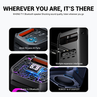 Enceinte de fête W-King T11, enceinte DJ avec woofer, enceinte portable, enceinte sans fil, système audio avec lumière RGB