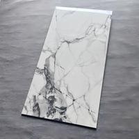 Baldosa de Porcelana con Aspecto de Mármol Blanco Italiano de Primera Calidad, 600x1200mm, Alto Brillo, 9mm de Grosor, Antibacteriana, Garantía de 5 Años para Pared y Suelo