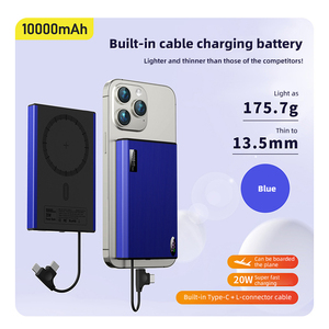 แบตสำรองพกพา 10000mAh พร้อมสายชาร์จ Type C กำลังไฟ 20W บางเฉียบ 13.5 มม. พกพาสะดวกสำหรับกิจกรรมกลางแจ้ง - Product Image 5