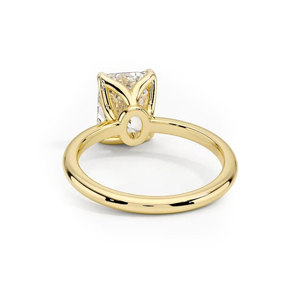 Anillo de Compromiso y Boda Kuololit HK Clásico, Chapado en Platino, con Moissanita Blanca de 2 Quilates, Corte Solitario, para Mujer - Product Image 3