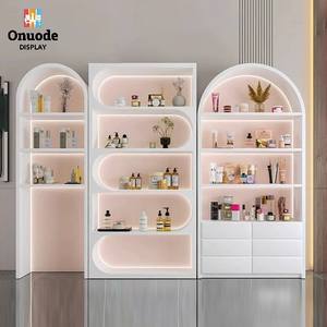 Perfume Shop LED <b>Display</b> Stand <b>Wall</b> <b>Cabinet</b> Makeup Store Decor Shelves Skincare Items Cosmetic Showcase Beauty Shop Furniture - Product Image 1