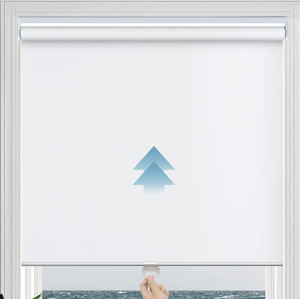 Modern bermotor Smart Roller Shades Blackout tahan air bambu Roller Blinds Built-in perawatan jendela listrik warna hitam - Product Image 2