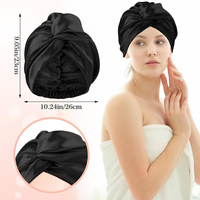Bonnet de nuit en satin de soie double couche avec logo personnalisé, respirant, anti-frisottis, ajustement parfait pour femmes aux cheveux bouclés et tressés, soin des cheveux, OEM