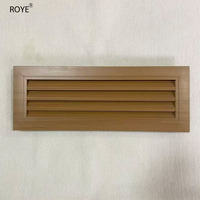 Sortie d'air de climatisation en alliage d'aluminium d'usine Taille personnalisable et couleur de grain de bois Design moderne pour une utilisation au bureau