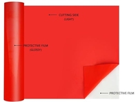 Rouleaux de vinyle HTV rouge de transfert de chaleur, fer rouge de taille de 60cm * 50m sur le vinyle pour des T-shirts, pour toutes les machines de coupeur faciles à couper et à désherber