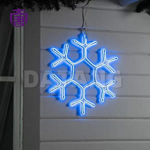 Outdoor Commercial Christmas Decoration 2d Customizable Color Led Snowflake Motif Lights - Product Image 2