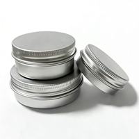 OEM Maßgefertigte Silberne Aluminium-Dosen mit Glanzoberfläche, Schraubverschluss-Behälter für Lose Puder, Hautpflege, Gesichtscreme, Kosmetik, Rouge