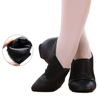 Chaussures de danse jazz en cuir véritable à semelle fendue, style classique, avec logo personnalisé, en tissu extensible, nouveau modèle noir et marron, vente en gros