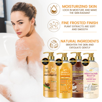 Gel Douche Exfoliant Éclaircissant au Lait de Chèvre, Café et Noix de Coco TWG OEM, Gel Douche Blanchissant au Collagène d'Escargot et Vitamine C