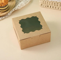 Boîte en papier kraft recyclé personnalisée en usine avec fenêtre pour savon, aliments, cadeaux de Noël et macarons, option de logo en relief