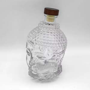 ขวดแก้วเหล้าวิสกี้พร้อมฝาไม้กลมสำหรับ0.7L แบบ Emptycustom - Product Image 3