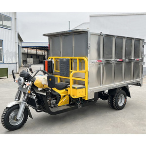 Camion à ordures à trois roues en acier inoxydable avec système de levage de benne, alimenté à l'essence, pour la collecte des déchets - Product Image 2