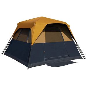 6人のブラックアウトキャンピングテント-レインフライ付きインスタントキャビン、60秒の簡単なセットアップ、耐水性 - Product Image 1