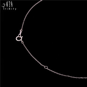 Nueva joyería de moda, collar de oro macizo de 18 quilates, collar de diamantes naturales, hermosos collares colgantes, diseño de lazo para niñas - Product Image 4