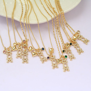 Regalo per la <span class=keywords><strong>Festa</strong></span> <span class=keywords><strong>della</strong></span> <span class=keywords><strong>Mamma</strong></span>: Collana con Ciondolo 'Mama' e Cuore in Oro 18k Placcato con Zirconi e Pietra Portafortuna per Donne - Product Image 4