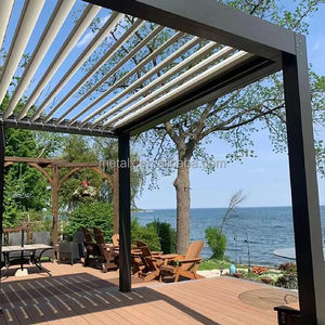 Ensemble d'arches extérieures en aluminium <span class=keywords><strong>pas</strong></span> <span class=keywords><strong>cher</strong></span> 3X3 Alluminio Bioclimatico <span class=keywords><strong>4X3</strong></span> <span class=keywords><strong>Pergola</strong></span> motorisée - Product Image 3