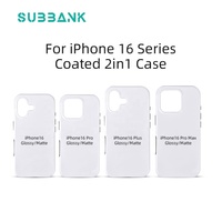 Coque de téléphone 3D en plastique écologique Subbank avec revêtement par sublimation et personnalisation pour iPhone 16, 15, 14 – Noël et Pâques