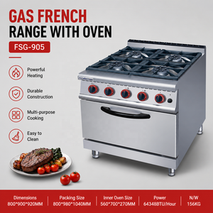 Commercial Kitchen 4 burner Freestanding Gas <strong>Stove</strong> with Oven, Industrial lpg burner Cooker Gas <strong>Stove</strong> - Product Image 6