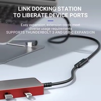 Offre Spéciale A283-2 Thunderbolt 4 câble de données de type C mâle à femelle 8K 240W charge rapide 40G câble USB haute vitesse pour ordinateur portable