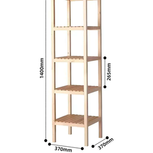 Swedish Brand High-quality Solid <strong>Wood</strong> Birch Storage <strong>Shelf</strong> Modern Design 5 <strong>Shelves</strong> Outdoor &amp; Hotel Use - Product Image 3