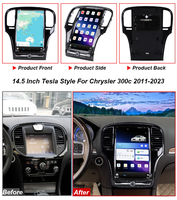 14.5 ''écran Vertical autoradio Audio vidéo écran Vertical tête unité Carplay Android pour Chrysler 300C 2011-2023
