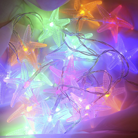 Guirlande lumineuse à 20 LED en forme d'étoile de mer, lumières de festival d'été en plein air, décoration féerique, lumières LED