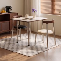 Chaises de restaurant HUALIN de style moderne en acier inoxydable, avec revêtement en cuir résistant aux taches pour un nettoyage et un entretien faciles