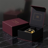 Boîte cadeau personnalisée haut de gamme avec fermeture magnétique, en carton rigide gris, avec revêtement UV, boîte à parfum élégante personnalisable pour les anniversaires