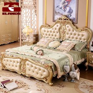 Lit double en cuir <span class=keywords><strong>champagne</strong></span> or <span class=keywords><strong>de</strong></span> style européen 1.8m, lit <span class=keywords><strong>de</strong></span> mariage <span class=keywords><strong>de</strong></span> princesse, <span class=keywords><strong>de</strong></span> luxe pour villa royal ou king size - Product Image 3