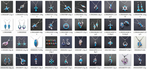 Nouveaux modèles de collier pendentif en argent sterling avec opale synthétique - Product Image 3