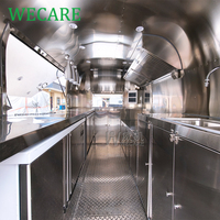 WECARE Remorque de restauration mobile pour bière, limonade, poulet rôti, grillades, burgers, snacks, avec équipement de cuisine de qualité alimentaire