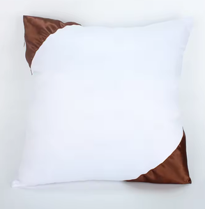 40*40Cm Color Corner <b>White</b> Satin Polyester Area <b>Pillow</b> <b>Cases</b> Blanks for Sublimation Printing - Product Image 4