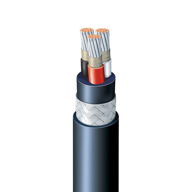 NEK 606 IEC 60331 Low Voltage 0.6/1KV Fire Mud Resistant Braided Armoured P5/P12 BFOU Power Cable