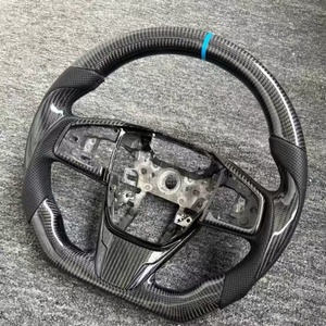 Volante Deportivo de Cuero para Automóvil, Accesorios para <span class=keywords><strong>Honda</strong></span> Civic Accord <span class=keywords><strong>CRV</strong></span> XRV de 10.ª Generación, Volante de Fibra de Carbono Forjado - Product Image 5