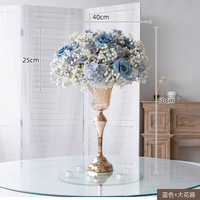 Centre de table en cascade de fleurs en soie, 60 cm, roses blanches, arrangement floral suspendu pour la réception de mariage, décoration de table