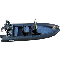 Bateau pneumatique RIB 600 en aluminium de fabrication allemande, coque Hypalon/PVC, bateau de pêche à vendre
