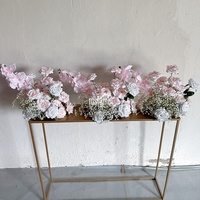 MSFAME Blanc Rose Personnalisé 30Cm Fleur Boule Table Mariage Floral Centres De Table Pour Table De Mariage