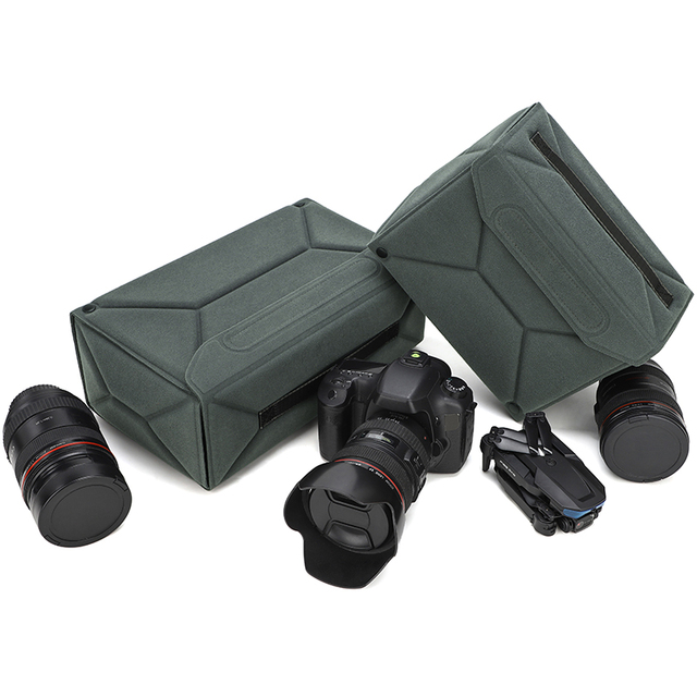 Foldable Mirrorless/DSLR Camera Insert Bag Oxford Material Zipper Closure Multifunctional Professional Photography Storage Case