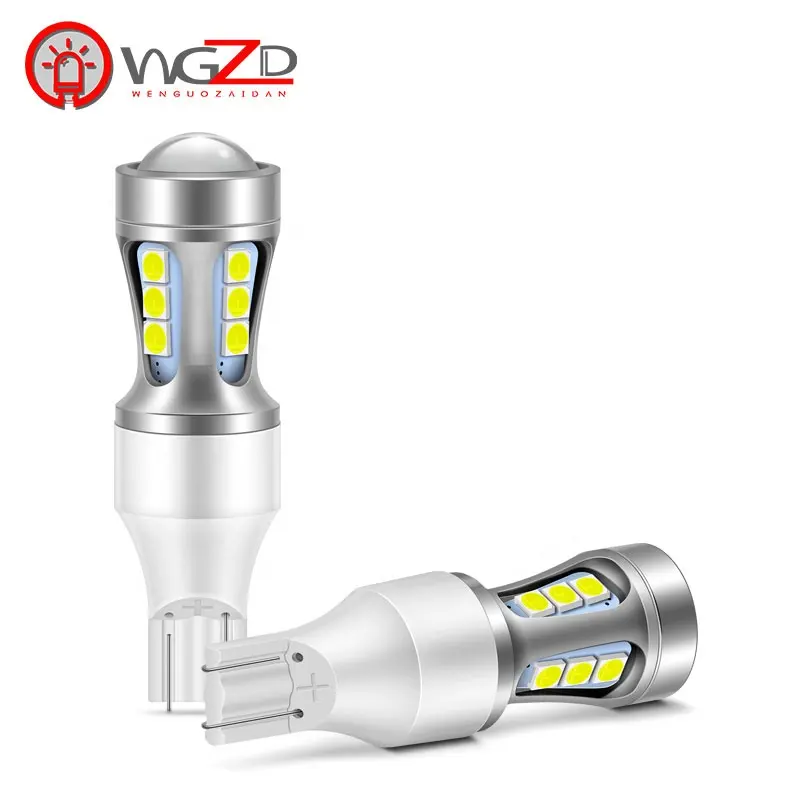 T15 921 T13 White 15SMD LED Tail Light LED With Projector Lens Backup Reverse DRL Light T15 Led Interior Light T15 Led Bulb