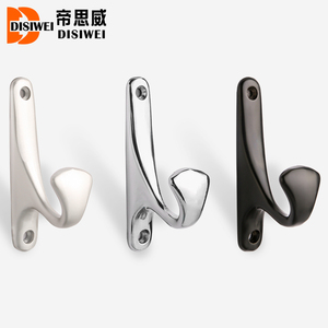 Gancho de pared de aleación de zinc Diswei, negro, moderno, minimalista, para colgar en la puerta del dormitorio o baño. - Product Image 5