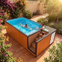 Piscine hors sol moderne de haute qualité, prix de gros, sur mesure, en conteneur de 20 pieds/40 pieds, pour villa, jardin extérieur
