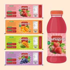 Tùy chỉnh không thấm nước tự dính uống Sticker nhãn nước giải khát Sticker <span class=keywords><strong>in</strong></span> ấn nhựa nhãn CuộN nước trái cây chai bao bì nhãn - Product Image 2