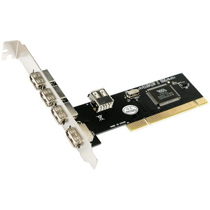 USB 2.0 4 Port 480Mbps High Speed VIA HUB PCI Controller Card Adapter PCI Cards for Vista Windows ME XP 2000 98 SE