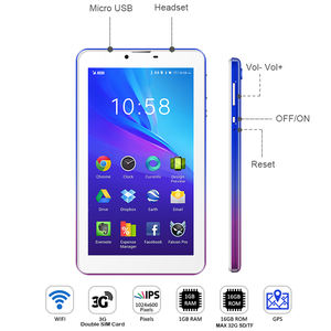 Prix de gros <span class=keywords><strong>7</strong></span> pouces Quad Core Tablet PC Marque OEM Vrac Vente en gros Téléphone tablette Android - Product Image 4